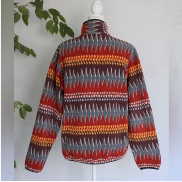 Patagonia Fleece Synchilla Fleece Pullover Laughing Waters Dark Ruby Small - Picture 6 of 17
